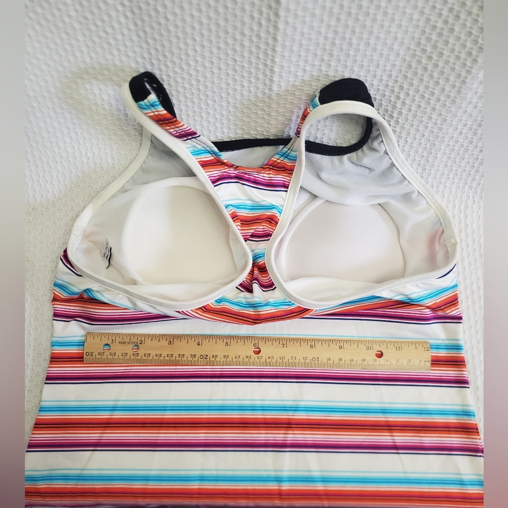 Nautica Navy & Multicolor Striped Tank Top - Picture 7 of 8